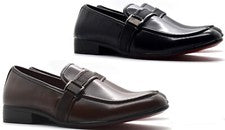 Hombres Formal Vestido Oficina Boda Hebilla Fiesta Sin Cordones Imitación Cuero Traje Zapatos Reino Unido