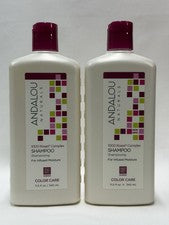 Champú Andalou Naturals complejo 1000 rosas, cuidado del color, 11,5 oz cada uno (paquete 2)