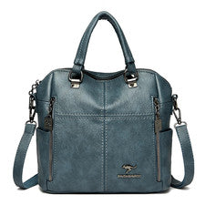 Mochila multifunción estilo cuero para mujer Sachool bolso informal diario