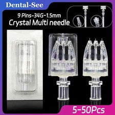 Aguja de reemplazo de múltiples puntas de cristal de 9 pines para belleza herramienta facial para el cuidado de la piel