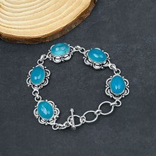 Pulsera de joyería de plata esterlina 925 hecha a mano con piedras preciosas ...