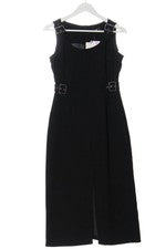 Vestido midi adL elegante mujer negro talla 36 cremallera vestido casual