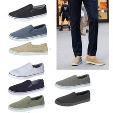 ZAPATOS MOCASINES DE LONA CÓMODOS INFORMALES INTELIGENTES SIN CORDONES PARA HOMBRE TALLAS