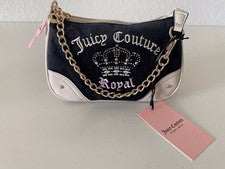 Juicy Couture Juicy Kingdom Mini Muñequera Bolso Terciopelo Regaliz Blanco NUEVO
