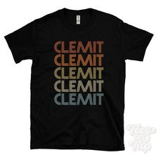 CAMISETA CLEMIT ESTILO RETRO REPETIDO Hombre y Mujer Novedad Genial Nombre Regalo