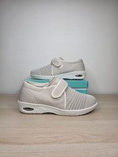 Youyun Espuma con Memoria Ortopédica Diabetes Gancho y Lazo Correa Zapatos Beige Talla UK 8