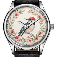 Woodpecker British Bird Colorful Style #2 Art Trendy 38mm Face Wrist Watch