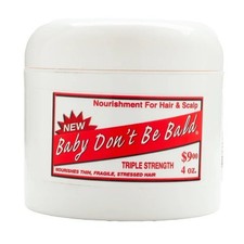 Baby Don't Be Bald Triple Fuerza Crecimiento del Cabello Cuero Cabelludo Nutrición 4oz