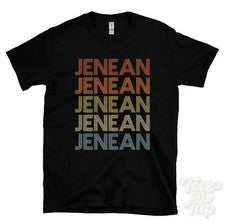 CAMISETA JENEAN ESTILO RETRO REPETIDO Hombre y Mujer Novedad Genial Nombre Regalo