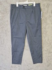 Pantalones plisados con lengüeta extendida 36X30 grises nuevos Goodfellow & Co. para hombre