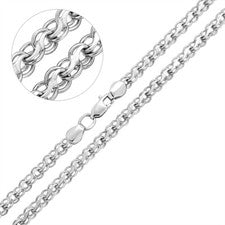 Cadena de plata cadena hecha a mano plata 925 cadena maciza hecha a mano alemana