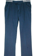 Hugo Boss Hombre Azul Informal Algodón Rayas Cinturón Pantalón Pantalones Talla 40 R