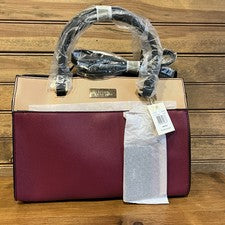 Trina Turk Mujer Bolso de Mano Bandolera Tostado Vino Portatarjetas de Crédito Nuevo con Etiquetas