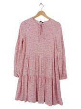 Vestido de verano Vero Moda talla 34 rosa estampado floral manga larga