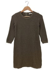 Vestido de punto mujer Zara algodón oliva talla 36 casual minimalista nuevo