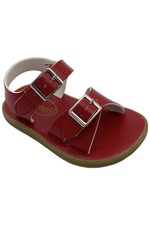 Sandalias FootMates Eco-Tide rojas manzana micro para niñas pequeñas