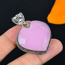 Colgante de joyería de plata esterlina 925 hecho a mano con piedras preciosas...