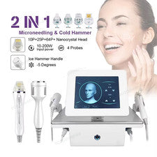 Máquina de microagujas 2 en 1 martillo frío para mejorar manchas salón de cuidado facial de la piel