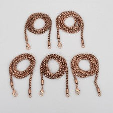 Lote de 5 piezas collar joyería cadena serpiente cobre puro 20" étnico hecho a mano lote-228