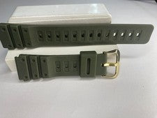 Correa de reloj Casio original verde militar impermeable MQ-550. Hebilla tono dorado de 20 mm