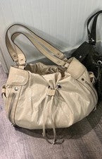 Bolso de Hombro Marca BUENO Piel de Serpiente Boho Cordón Bronceado
