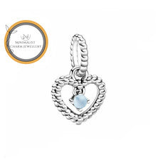 Corazón Diciembre Piedra Natal Para Pulsera, Regalo Cumpleaños, Joyería Plata Esterlina