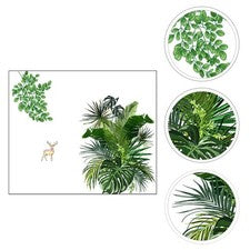 1 Juego de 4 Piezas Pegatinas de Pared Plantas Verdes Estilo Nórdico Calcomanía de Pared Decoración del Hogar