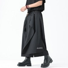 Estilo Retro Oscuridad Para hombres Mujeres Informal Suelto Recto Pierna Ancha Pantalones Falda