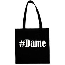 Bolsa bolsa de algodón #Dame Hashtag bolsa de compras bolsa escolar bolsa de gimnasia