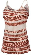 Camisola sin mangas con estampado boho informal de verano para mujer. Talla S