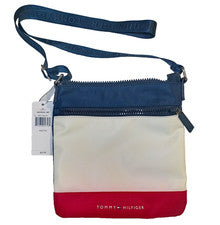 Bolso Bandolera TOMMY HILFIGER TH Flag Nylon Mujer Mediano - Rojo/Blanco/Azul Marino