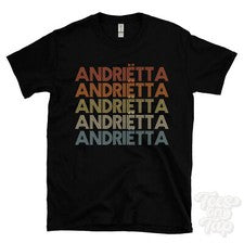 CAMISETA ANDRIËTTA ESTILO RETRO REPETIDO Hombre y Mujer Novedad Genial Nombre Regalo