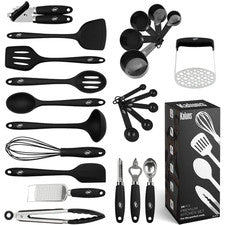 Juego de Utensilios de Cocina, 24 Piezas Silicona Herramientas de Cocina