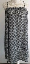 Vestido sin mangas para mujer H&M diseño hoja azul marino grande nuevo con etiquetas