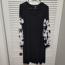 ¡¡NUEVO CON ETIQUETAS!! Vestido para mujer Spense bordado manga larga llamativo negro talla mediana