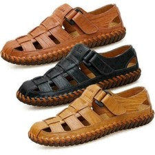 Zapatos de Verano Hombres Sandalias de Cuero Corte Punta Cierre Sandalias Sandalia Deportiva