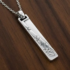 Collar Colgante Nudo Trinidad Celta 20" - Joyería Triquetra Plata de Ley 925