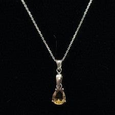 Sultanita sintética piedra 925 plata de ley collar lágrima (cambio de color)