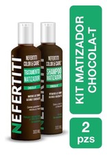 Nefertiti Color & Care Tónico Set – Champú Tonos Chocolate + Tratamiento – 2x300ml