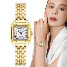 Reloj de luz de lujo de acero inoxidable para damas de moda de calidad.