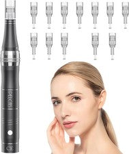Pluma de belleza con microagujas, dispositivo de cuidado facial y corporal co...