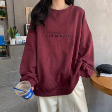 Prendas para el torso suéter de manga larga cómodo informal suelto simple tendencia de moda para mujer