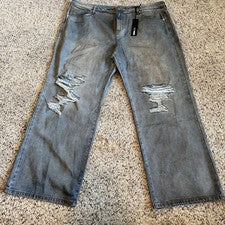 Moda Nova Jeans Moon Landing Dean Recto Acampanado Denim Envejecido Para Hombres 42 NUEVO