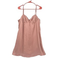 Vestido sin mangas de satén rosa talla XL Wild Fable para mujer