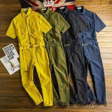 Para hombres Mono Pantalones Manga Corta Monos Pantalones Hip Hop Carga Retro Moda