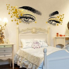Moderno juego de pegatinas de pared minimalistas con acabado metálico para salón dormitorio