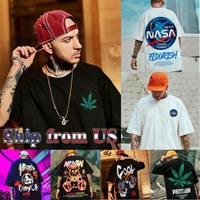 ¡¡EN VENTA!! Hombres Informal Streetwear Hip Hop Moda Manga Corta Gráfico Camiseta Camiseta