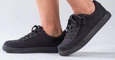NUEVO Billy Footwear Mujer Zapatilla Baja Top Cremallera Negro Adaptable Talla 6.5 M RY2523