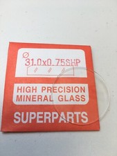 Reloj Cristal Mineral Plano Repuesto 0,75mm Grosor Tamaños 12,1mm-31,0mm