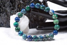 Pulsera de piedras preciosas de Phoenix lapislázuli | Pulsera esférica de 8 mm